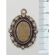 青古色橢圓形墜飾32*25mm-2個