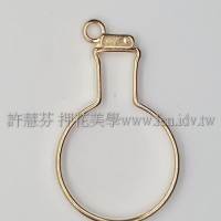 圓瓶型線條框墜飾40*25mm-2個