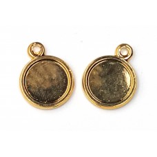 霧彩雙面圓形墜飾27*18mm-2個