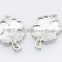 霧彩幸福草墜飾20*15mm-2個