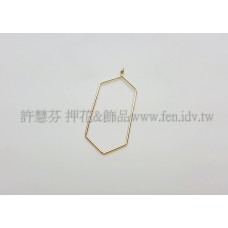 30x15mm有孔六邊形圈-1包-1個