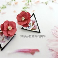 舞動--灌膠押花植物耳環