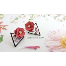 舞動--灌膠押花植物耳環