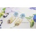 花之海藍--灌膠押花植物耳環