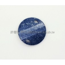 3221施華洛雙洞波卡28mm藍海石紋-1個
