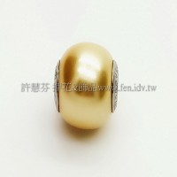 施華洛Becharmed 迷人串珠14mm-金黃色-1個