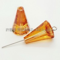 5540施華洛圓錐形17mm橙色-2個