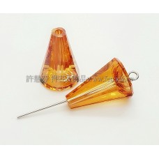 5540施華洛圓錐形17mm橙色-2個