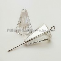 5540施華洛圓錐形17mm影子銀色-2個