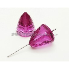 5541施華洛多切圓錐15mm桃紅色-1個