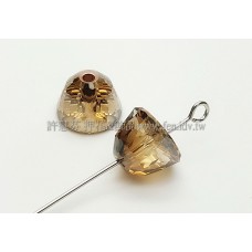 5542施華洛多切圓錐11mm煙燻影子-1個