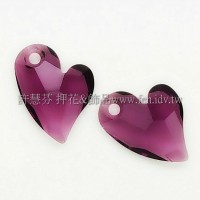 6261施華洛側心墬飾17mm深紫-1個