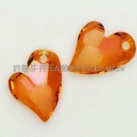 6261施華洛側心墬飾17mm星桃紅-1個