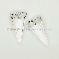 6480施華洛倒三角形18mm白色-2個