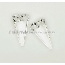 6480施華洛倒三角形18mm白色-2個