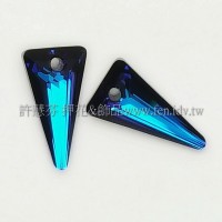 6480施華洛倒三角形18mm海洋之心-2個