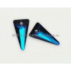 6480施華洛倒三角形18mm海洋之心-2個