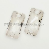 3251施華洛雙孔空間重組合15x30mm月光-1個