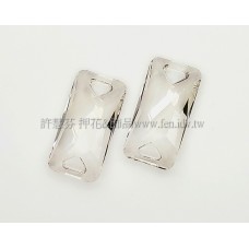 3251施華洛雙孔空間重組合15x30mm月光-1個