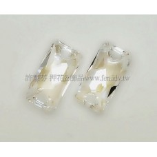 3251施華洛雙孔空間重組合18x9mm白色