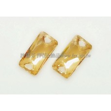 3251施華洛雙孔空間重組合18x9mm影子金-1個