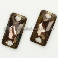 3251施華洛雙孔空間重組合18x9mm咖啡色