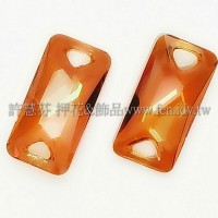 3251施華洛雙孔空間重組合18x9mm橙色