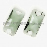 3251施華洛雙孔空間重組合18x9mm灰色