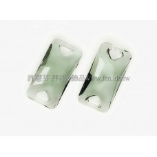 3251施華洛雙孔空間重組合18x9mm灰色