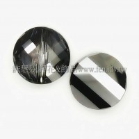 5621施華洛直洞波卡14mm銀色夜影-2個