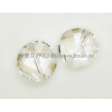 5621施華洛直洞波卡18mm月光-2個