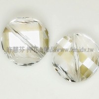 5621施華洛直洞波卡22mm月光-2個