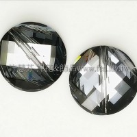 5621施華洛直洞波卡22mm銀色夜影-2個