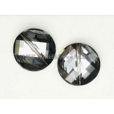 5621施華洛直洞波卡22mm銀色夜影-2個
