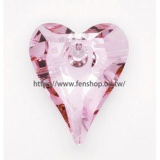 6240施華洛狂野之心37mm粉紅-1個