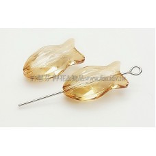 5727施華洛直洞魚18mm影子金-1個