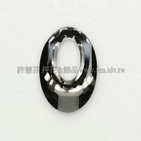 6040施華洛太陽神20mm銀色夜影-1個