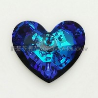 6264施華洛扁心28mm海洋之心-1個