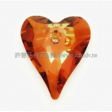 6240施華洛狂野之心37mm水晶銅-1個