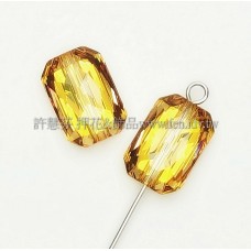 5520施華洛多切面八邊14x10mm金色太陽-1個