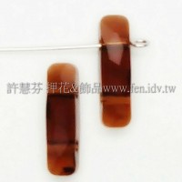 5535施華洛雙孔柱狀18x6mm咖啡銅-1個
