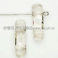 5535施華洛雙孔柱狀18x6mm月光-1個