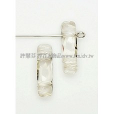 5535施華洛雙孔柱狀18x6mm月光-1個