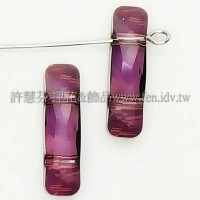 5535施華洛雙孔柱狀18x6mm古典紫紅-1個