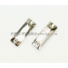 5535施華洛長條形手縫石18x6mm銀彩白-1個