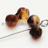 5150施華洛骨頭珠11x6mm茶銅色-2個