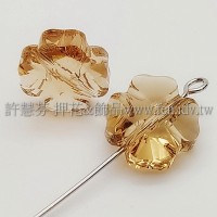 5752施華洛幸運草12mm影子金-2個