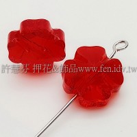 5752施華洛幸運草12mm紅色-2個