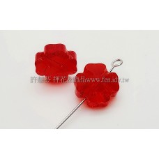 5752施華洛幸運草12mm紅色-2個