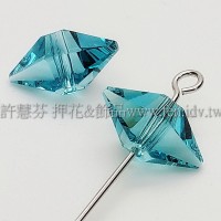 5747施華洛雙錐形12x6mm水藍-4個